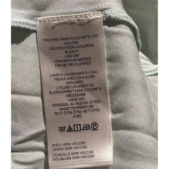 Anthropologie Short-Sleeve Floral V-Neck Slip Midi Dress Size 1X Green - Picture 7 of 7